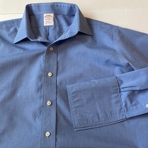 Brooks brothers, men’s French cuffs, long sleeved dress shirt, 16–36